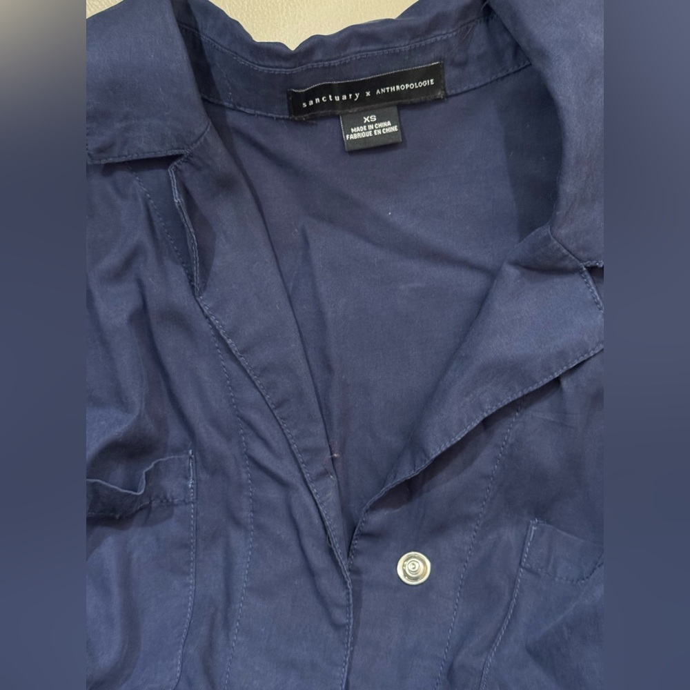 Sanctuary X Anthropologie Navy Blue Jumpsuit - Picture 7 of 7